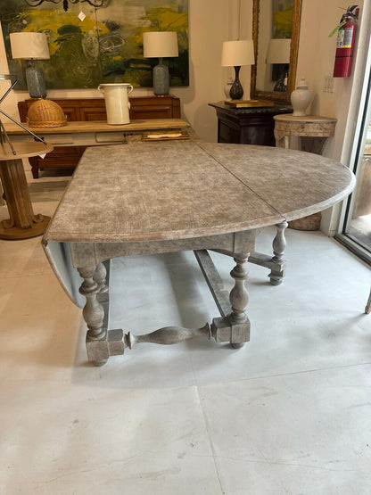 Large Vintage Painted Gateleg Table
