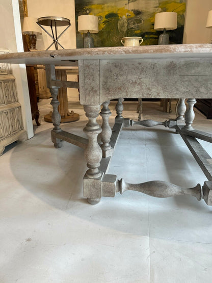 Large Vintage Painted Gateleg Table