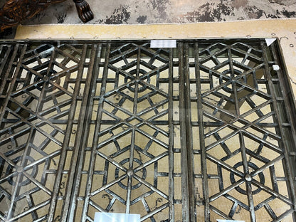 Steel and Glass Industrial Modern Style Coffee Table