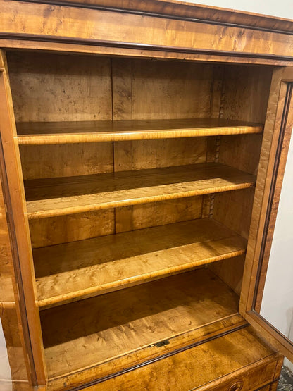 19th Century Italian Birdseye Maple Bookcase
