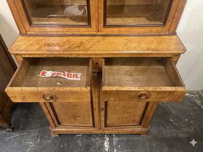 19th Century Italian Birdseye Maple Bookcase