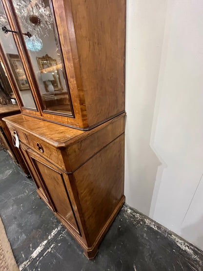 19th Century Italian Birdseye Maple Bookcase