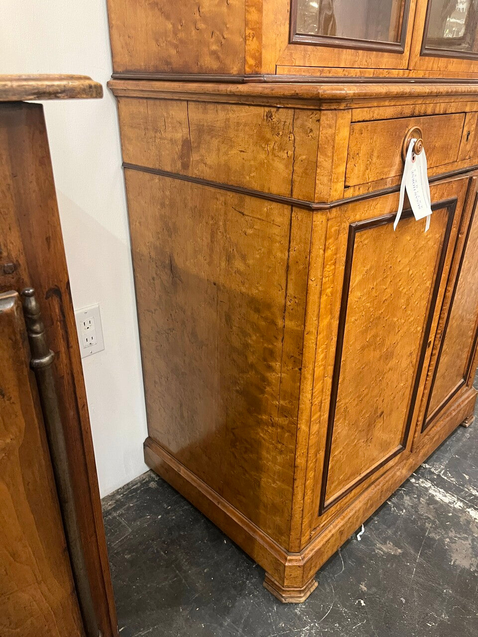 19th Century Italian Birdseye Maple Bookcase