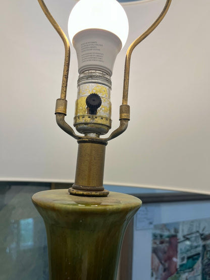 Pair of 70's Mid Century Modern Drip Glaze Lamps