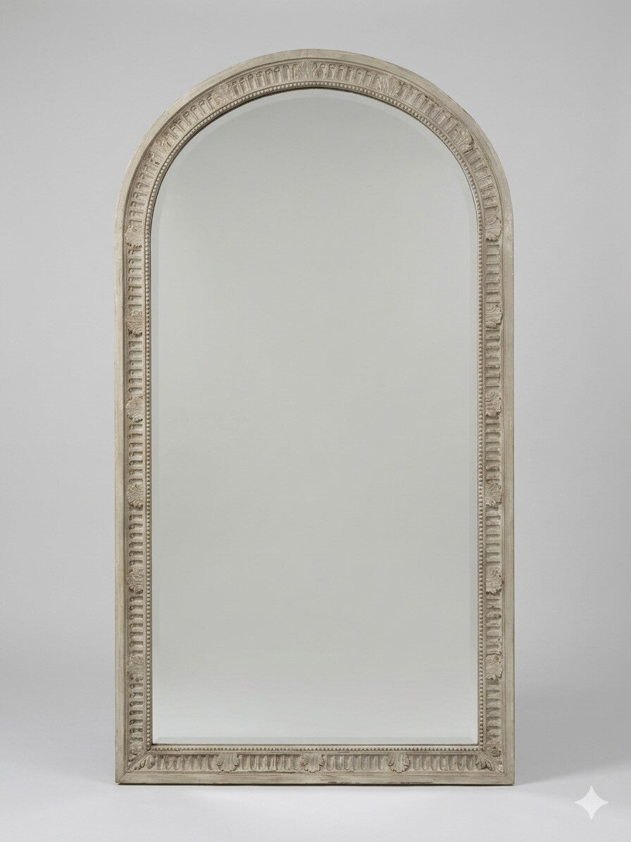 Large Carved Painted Continental Mirror