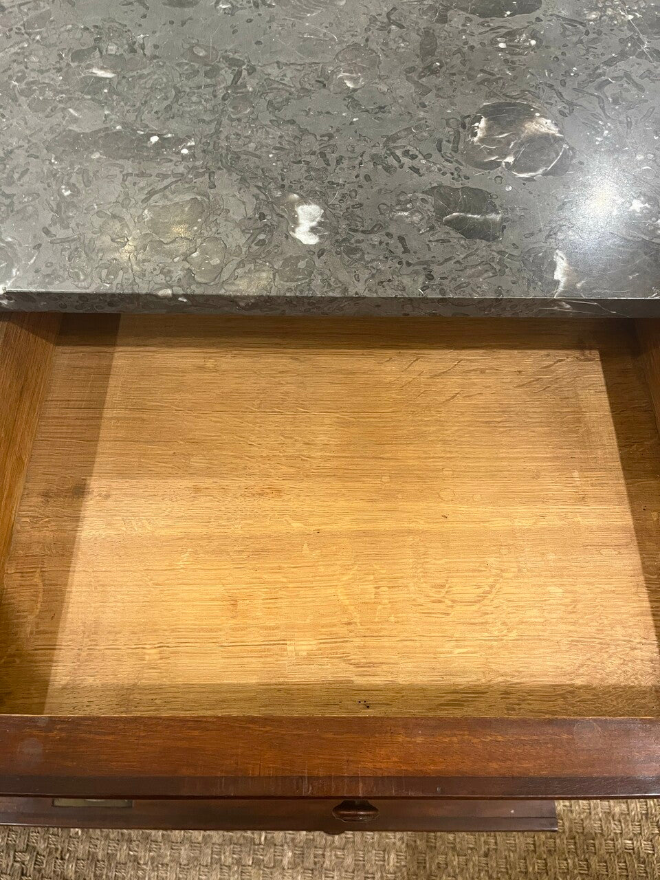 19th Century English Mahogany Chest with Marble Top