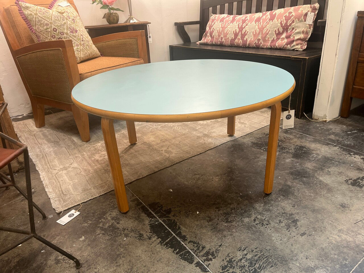 Alvar Aalto Coffee or Low Table with Pistachio Top