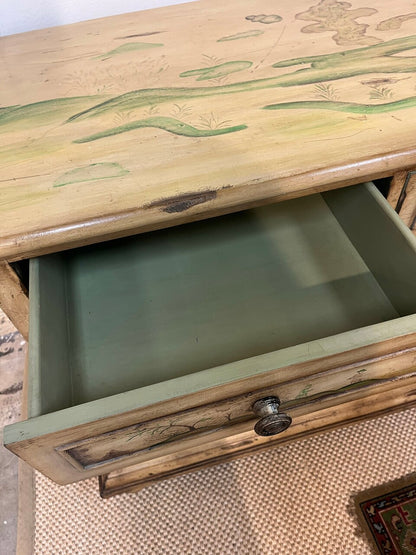Hand Painted Chinoiserie 4 Drawer Chest