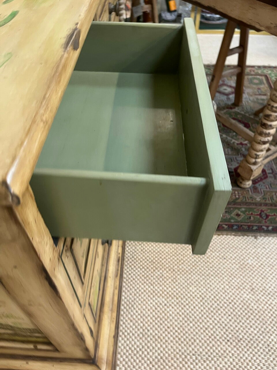 Hand Painted Chinoiserie 4 Drawer Chest