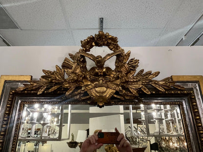 French Napoleon Style Wall Mirror