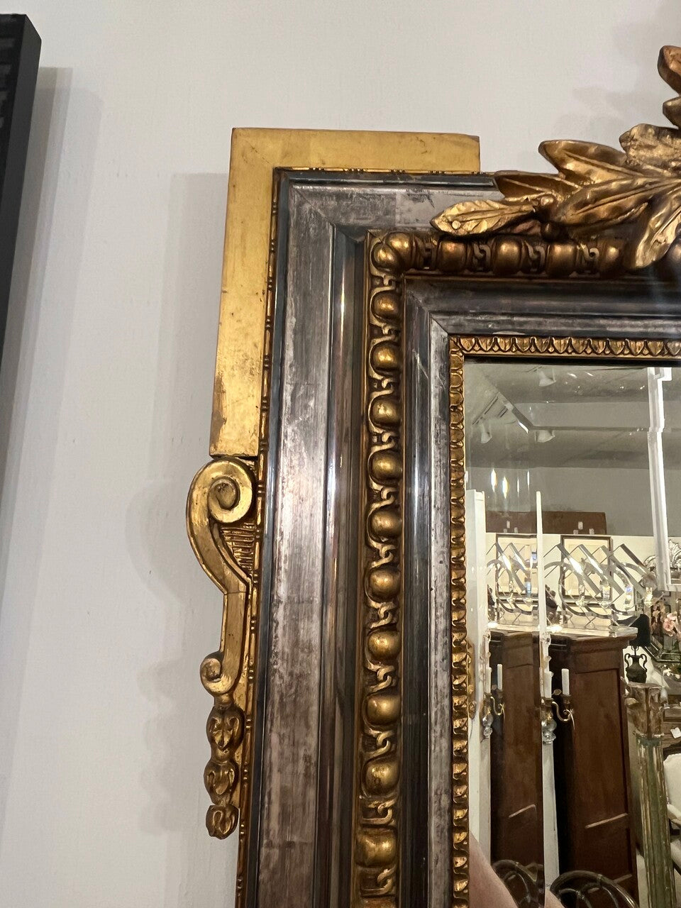 French Napoleon Style Wall Mirror