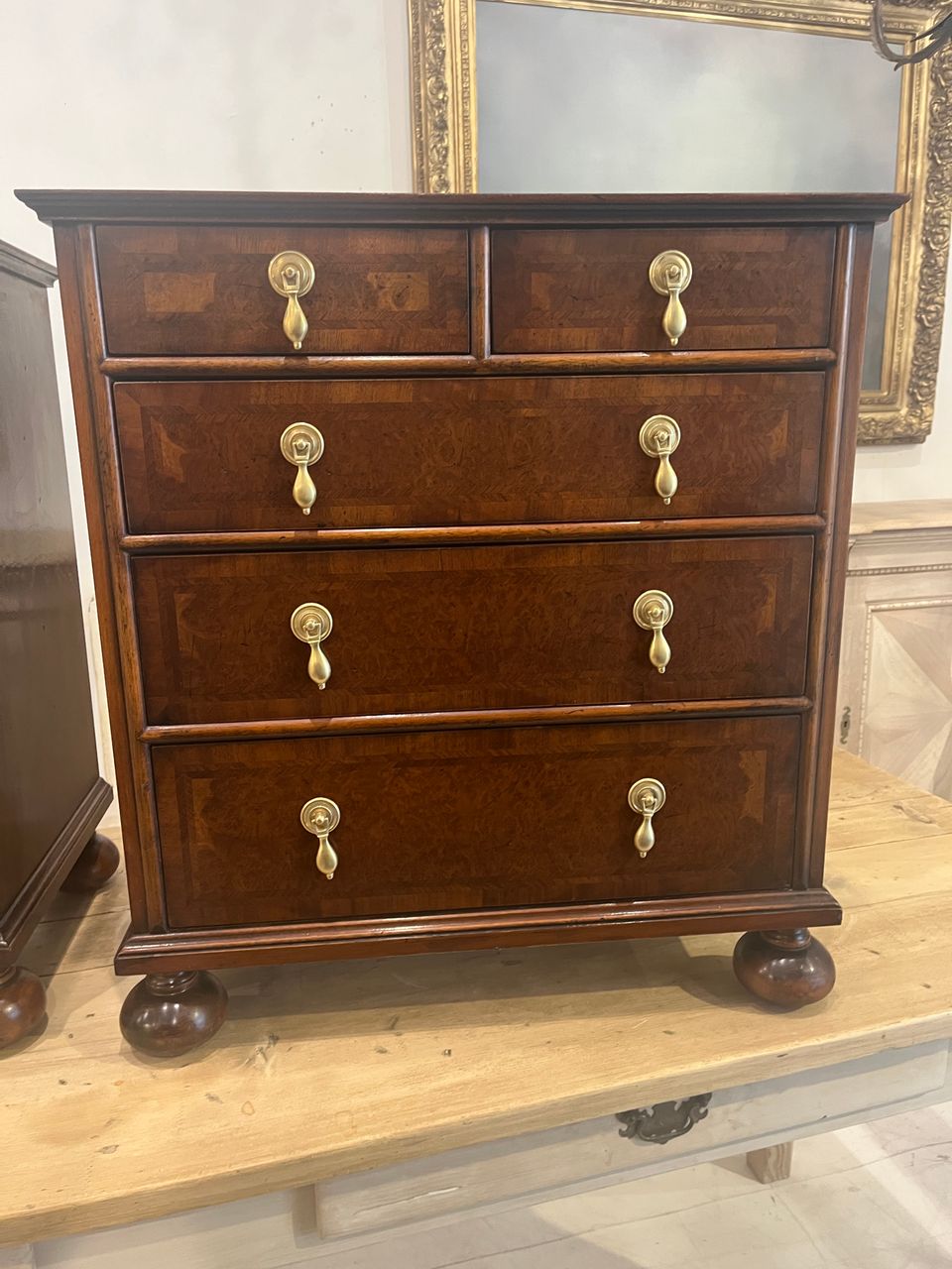 Pair of Walnut Burl Bachelor Chests