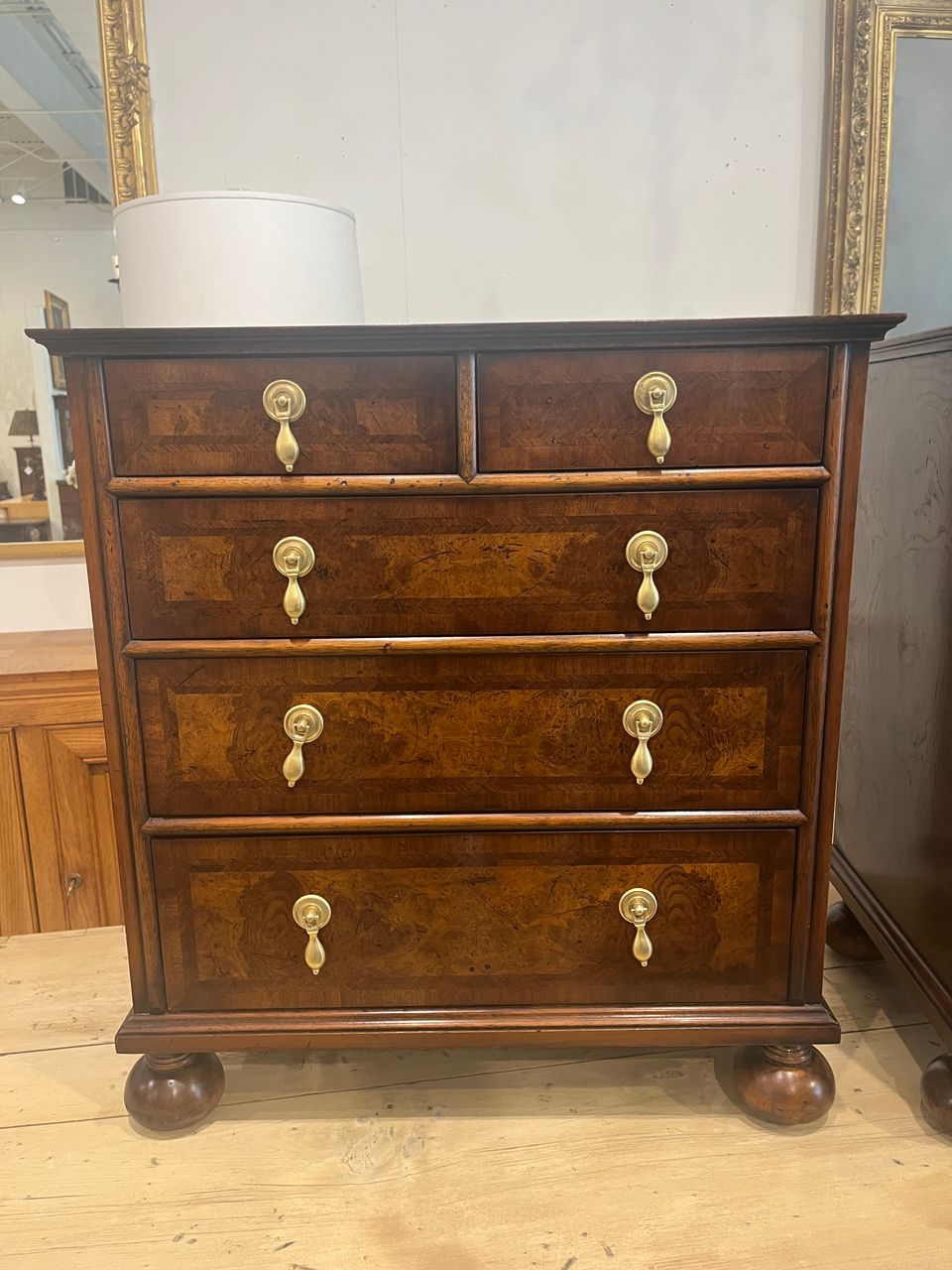Pair of Walnut Burl Bachelor Chests
