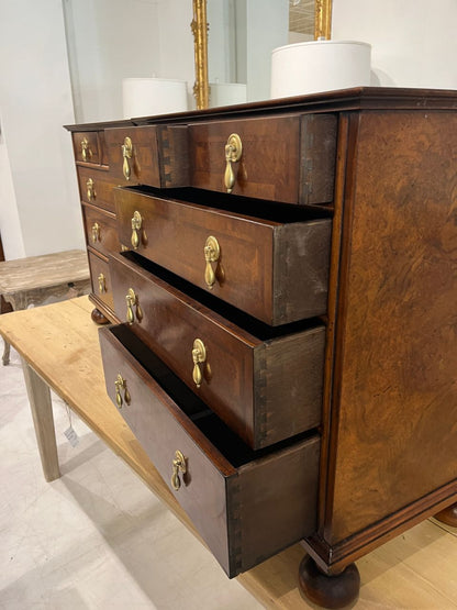 Pair of Walnut Burl Bachelor Chests