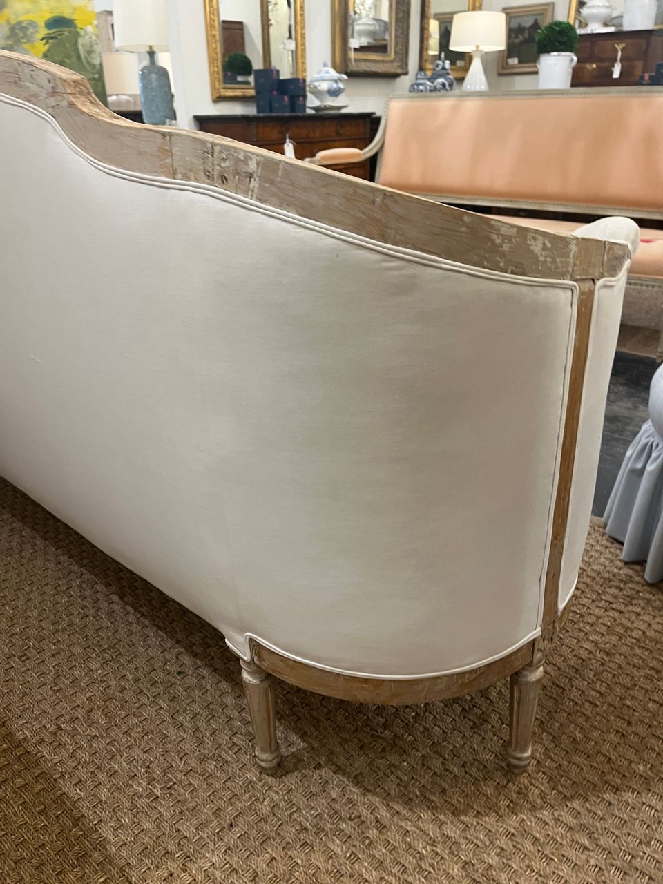 Swedish Gustavian Sofa in Linen