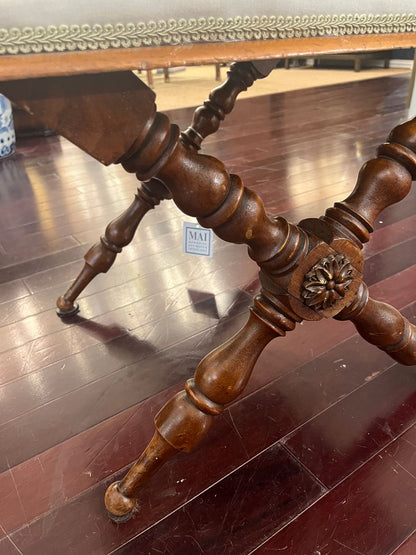 19th Century English Regency Style X-Base Stool