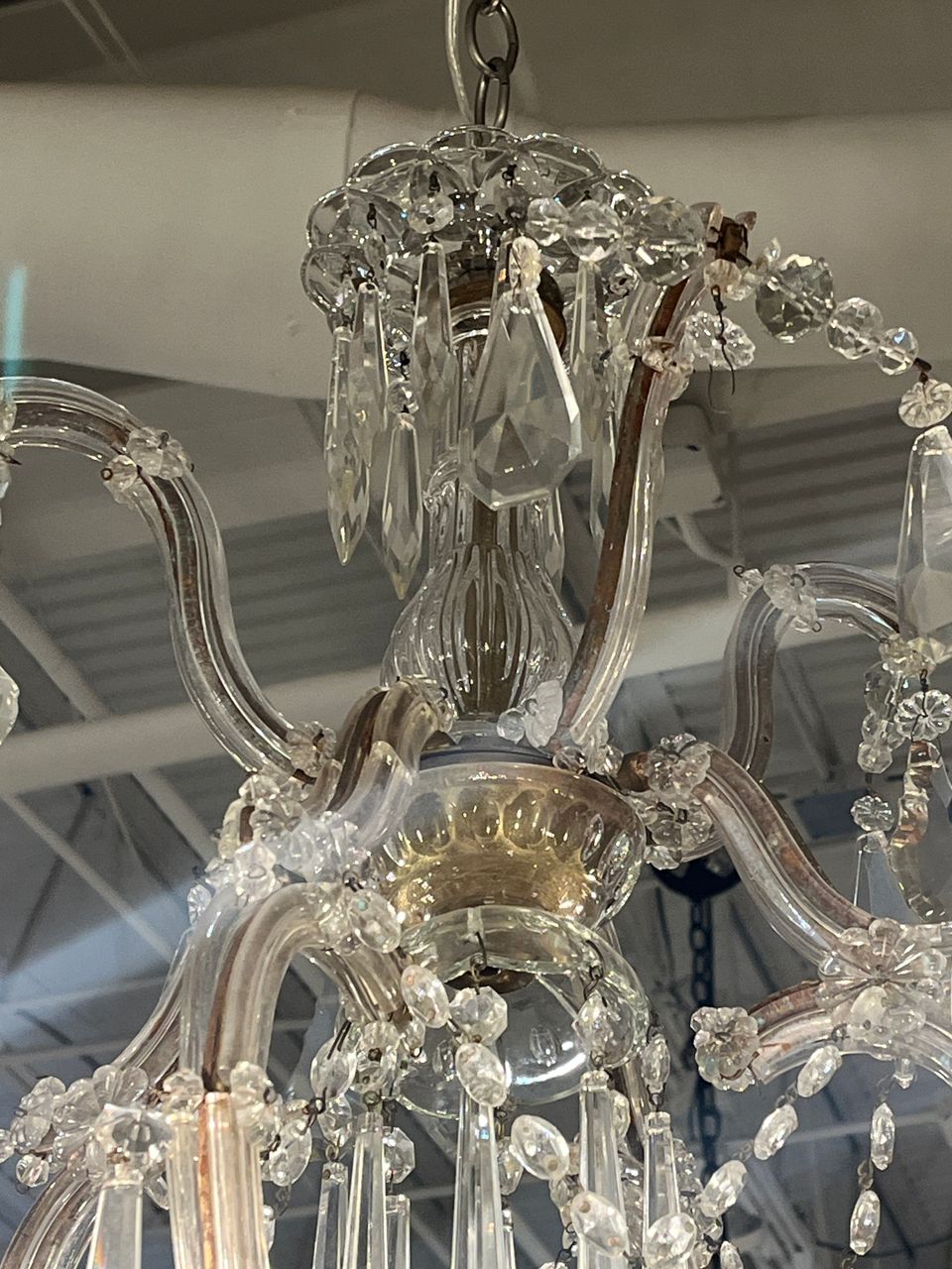 Antique Italian Crystal Chandelier