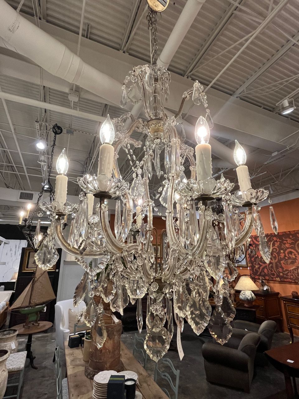 Antique Italian Crystal Chandelier
