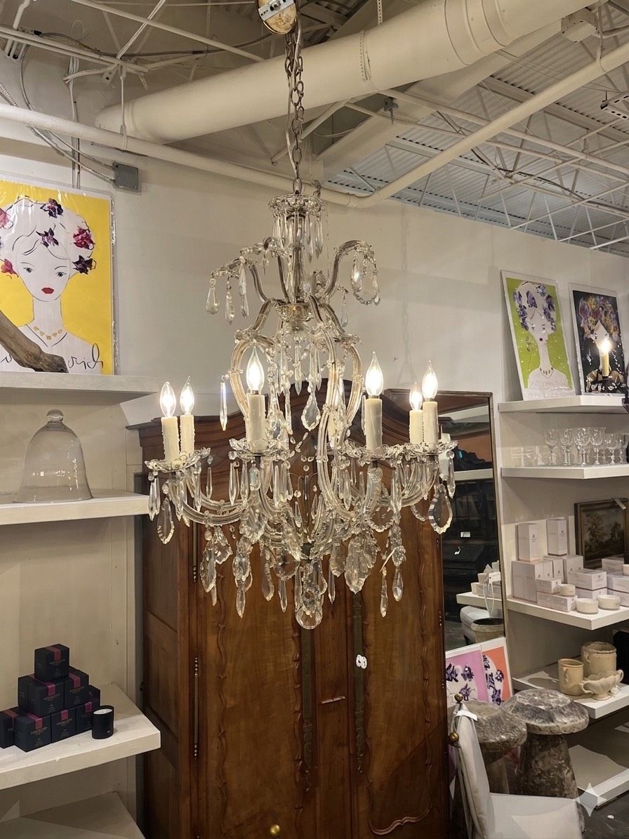 Antique Italian Crystal Chandelier