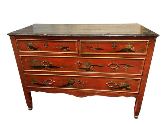Antique Chinoiserie 4 Drawer Chest