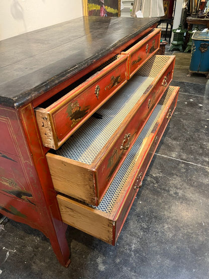 Antique Chinoiserie 4 Drawer Chest