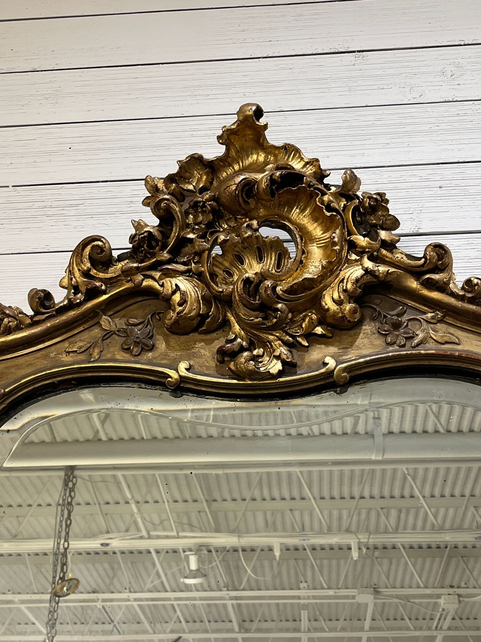 19th Century French Gilt Beveled Mirror
