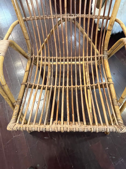 Pair of Vintage Rattan Armchairs