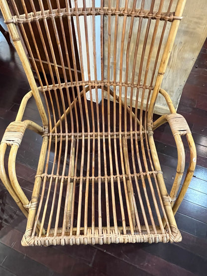 Pair of Vintage Rattan Armchairs