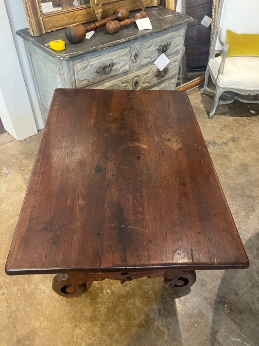 19th Century Spanish Baroque Trestle Table