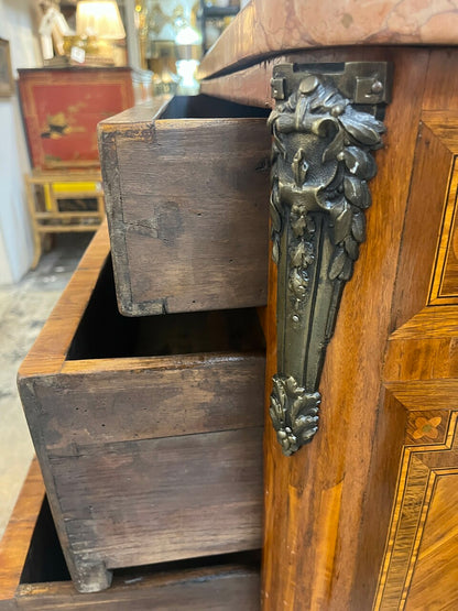 French Louis XVI Style Commode with Marble Top