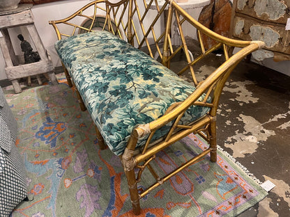 Gold Gilt Bamboo Sofa (2 available)