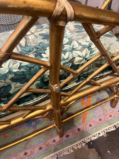 Gold Gilt Bamboo Sofa (2 available)