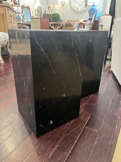 Pair of Modern Black Marble Side Tables