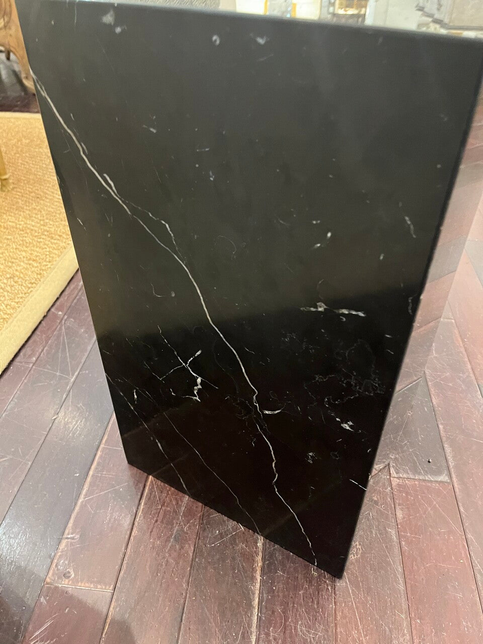 Pair of Modern Black Marble Side Tables