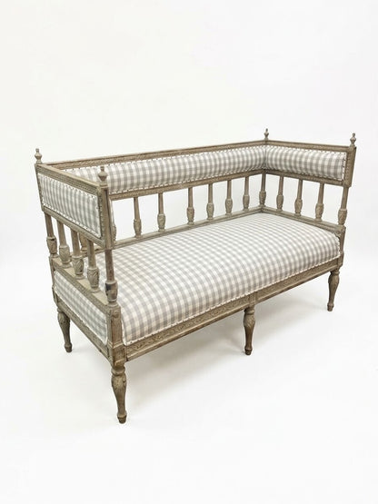 Antique Swedish Gustavian Style Bench Settee