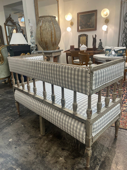 Antique Swedish Gustavian Style Bench Settee