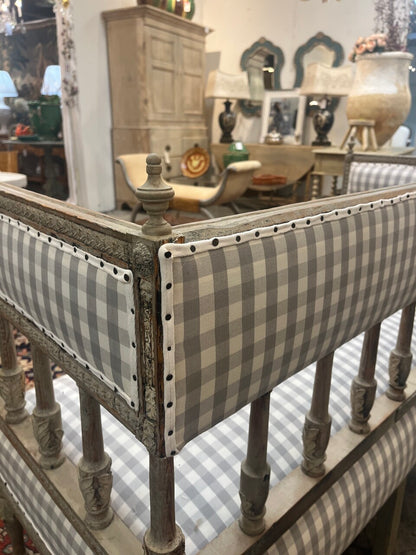 Antique Swedish Gustavian Style Bench Settee