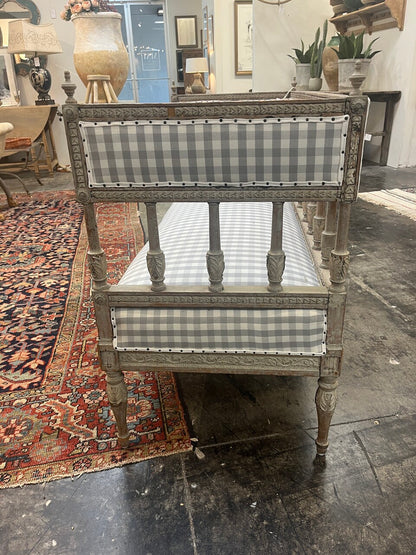 Antique Swedish Gustavian Style Bench Settee
