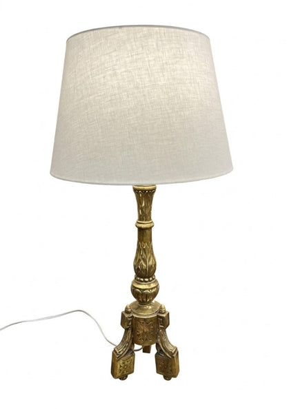 French Carved Giltwood Table Lamp