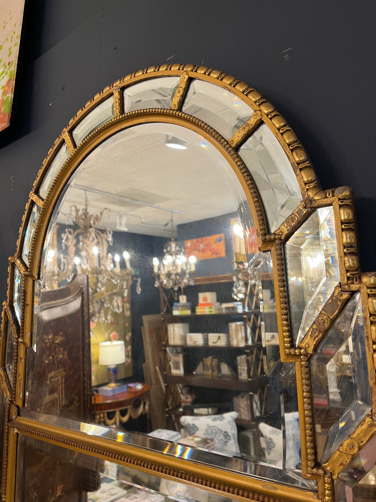 Italian Arch Beveled Wall Mirror