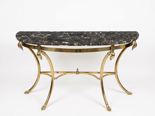 Hollywood Regency Maison Jansen Style Demilune