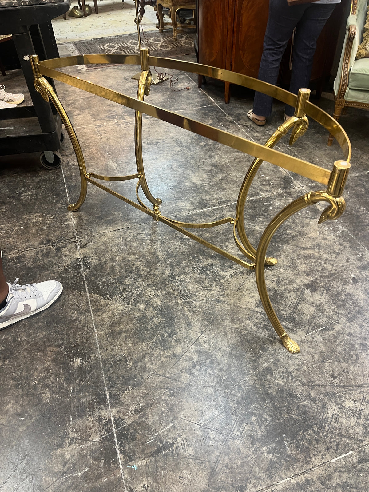 Hollywood Regency Maison Jansen Style Demilune