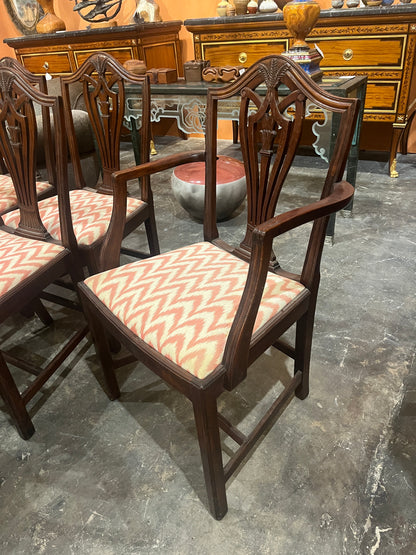 Set of 8 Bench Made Hepplewhite Style Chairs