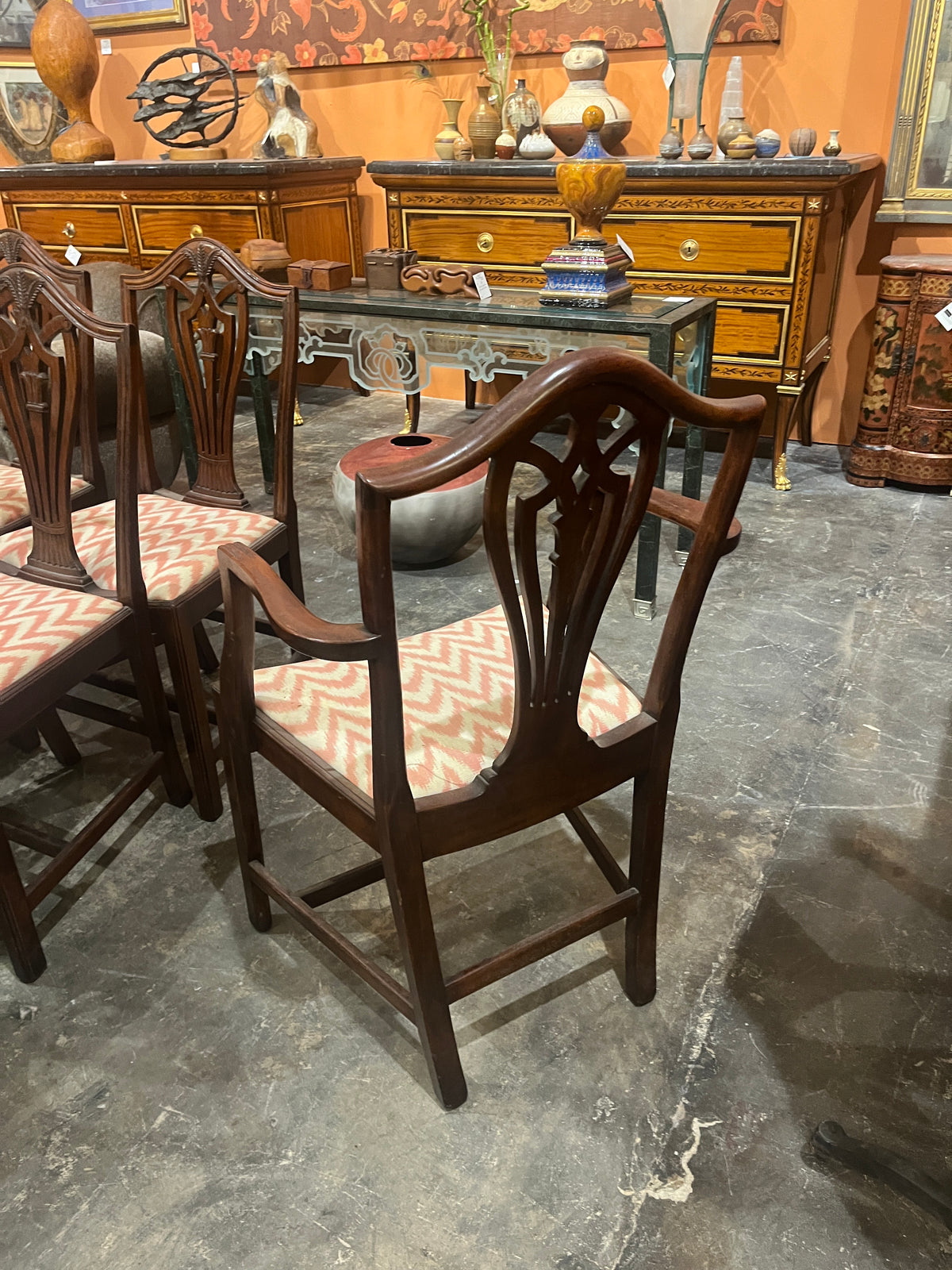 Set of 8 Bench Made Hepplewhite Style Chairs