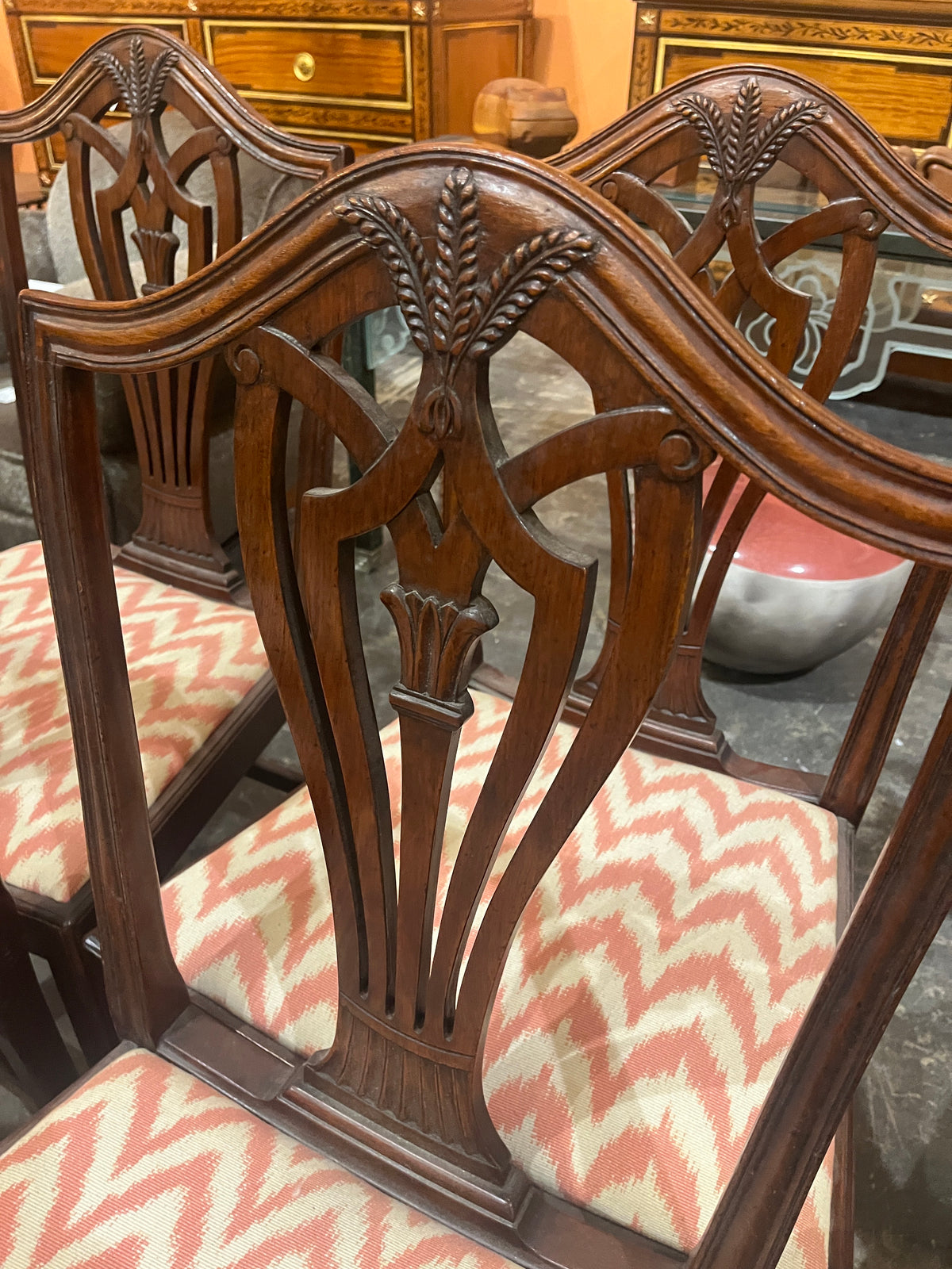 Set of 8 Bench Made Hepplewhite Style Chairs