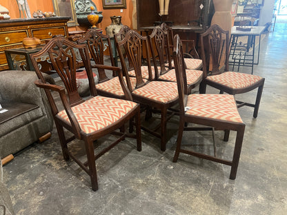 Set of 8 Bench Made Hepplewhite Style Chairs