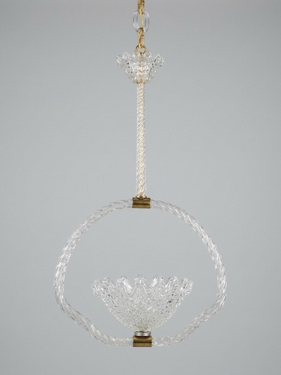 Vintage Italian Murano Pendant Chandelier