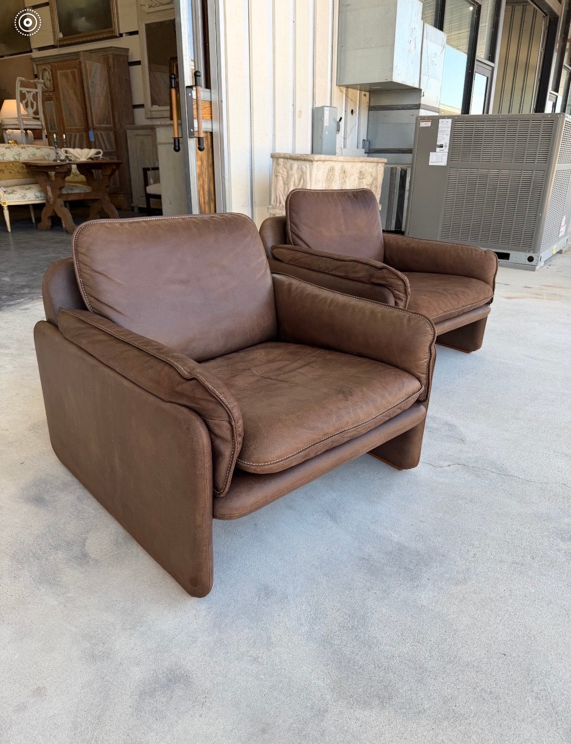 Pair of De Sede DS-61 Leather Lounge Chairs