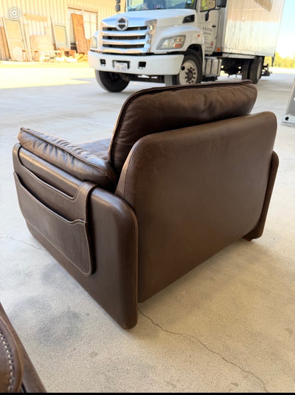Pair of De Sede DS-61 Leather Lounge Chairs