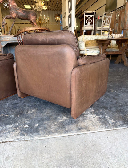Pair of De Sede DS-61 Leather Lounge Chairs